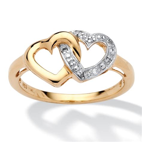 Silver & Gold Heart Ring 